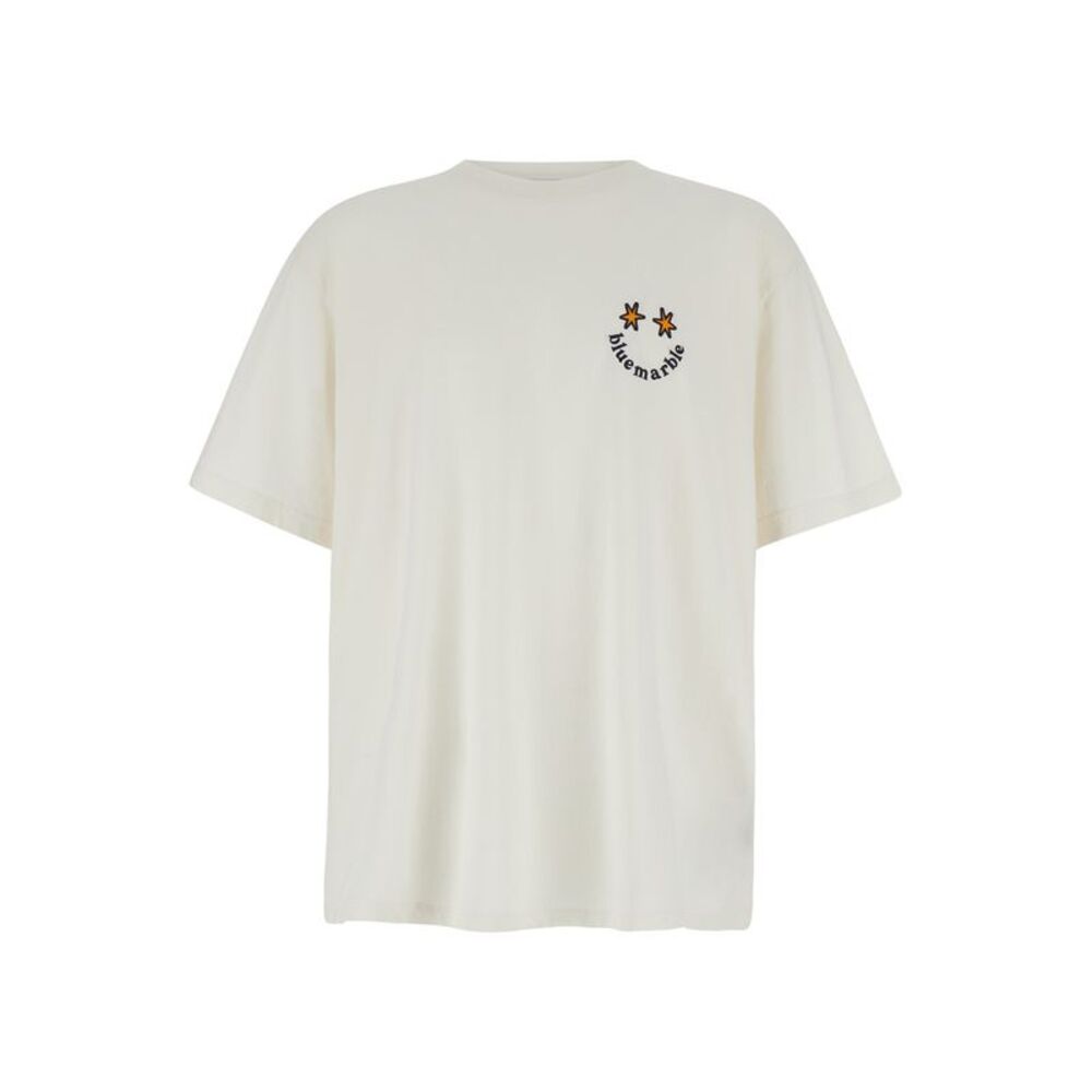 Bluemarble 'Smile' White T-Shirt In Cotton Man